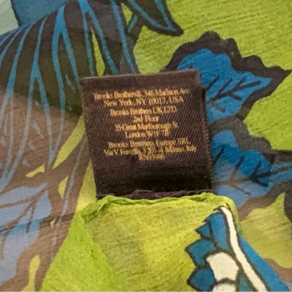 BROOKS BROTHERS Crinkled Silk Chiffon Scarf - Picture 5 of 6